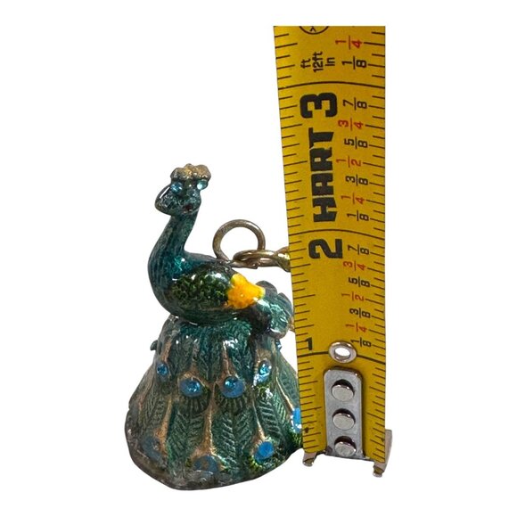 Vintage Cloisonne Peacock Metal Candle Snuffer Long Handle & Decorative Design - Picture 4 of 9